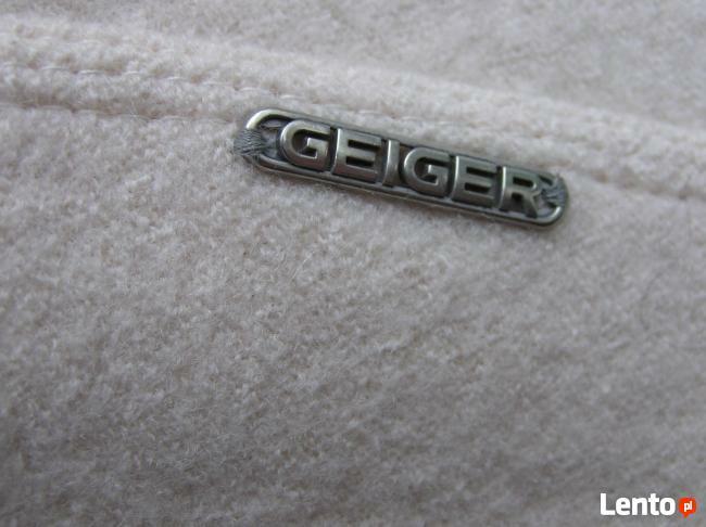 Geiger AUSTRALIJSKA WEŁNA 100% Ecri kardigan na suwak Zakiet