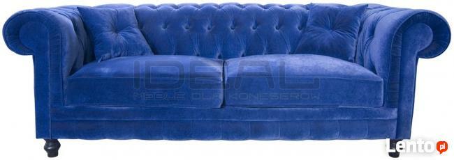 Pikowana Sofa Chesterfield Lady styl angielski