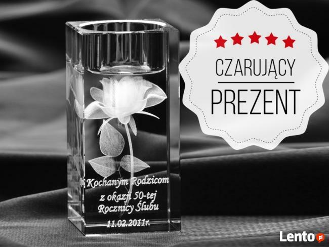 Kryształowy świecznik - Prezent GRAWER 3D