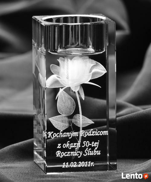 Kryształowy świecznik - Prezent GRAWER 3D