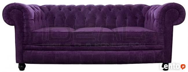 Pikowana Sofa Chesterfield Lady styl angielski