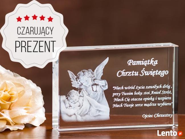 GRAWER Pamiątka Chrztu 3D z indywidualną dedykacją