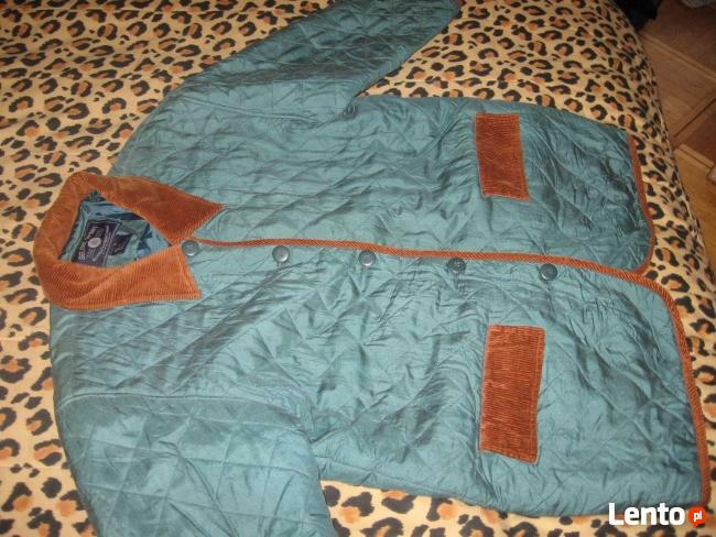 Pikowana Zielona Kurtka Z Kieszeniami, XXL