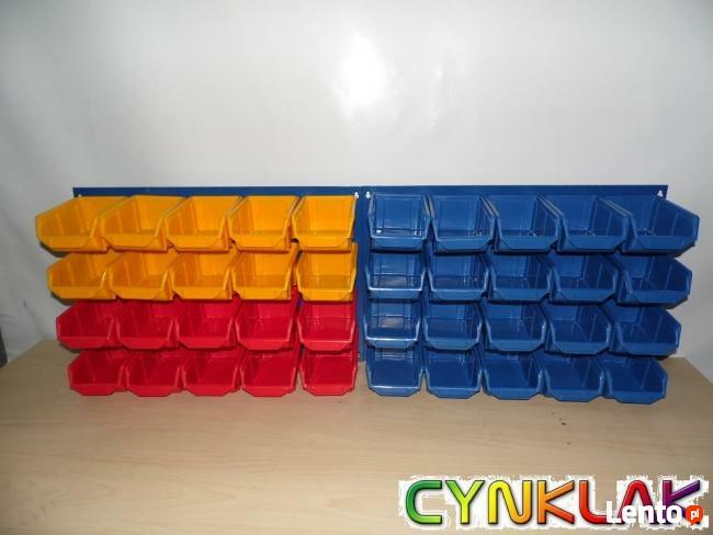 ZESTAW WARSZTATOWY - stalowa płyta + 20 pojemników ecobox m