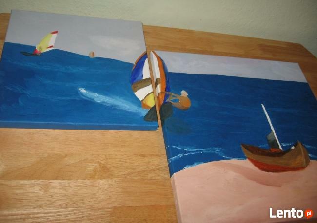 Obraz Dwuczęściowy Na Płótnie 40x40 i 30x30 cm, Olej