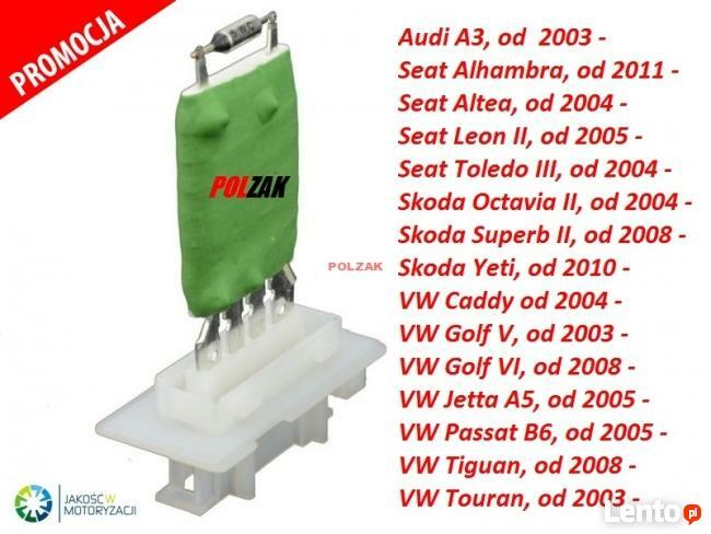 Opornik rezystor wentylatora dmuchawy nawiewu SEAT ALTEA XL
