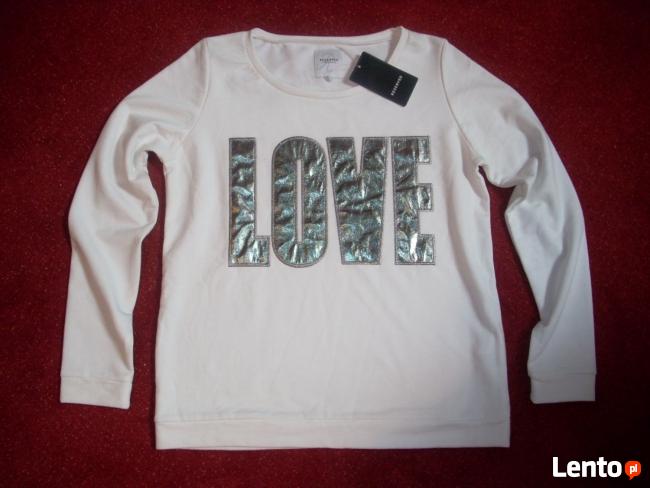 RESERVED Bluza Love Srebro NOWA 40 L