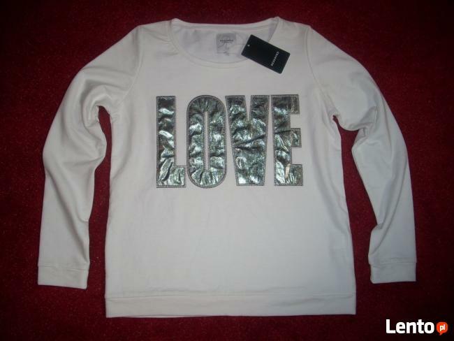 RESERVED Bluza Love Srebro NOWA 40 L