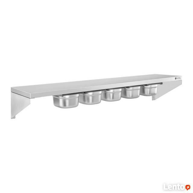 Półka wisząca 120cm + 5x GN 1/6 stal nierdzewna
