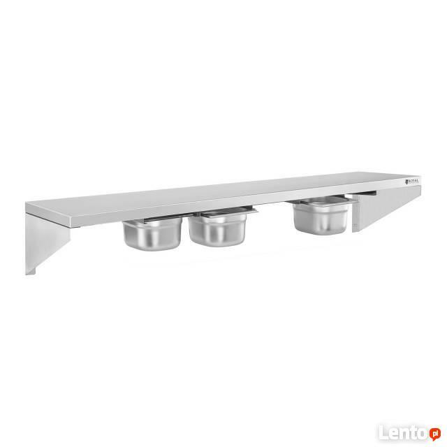 Półka wisząca 120cm + 5x GN 1/6 stal nierdzewna