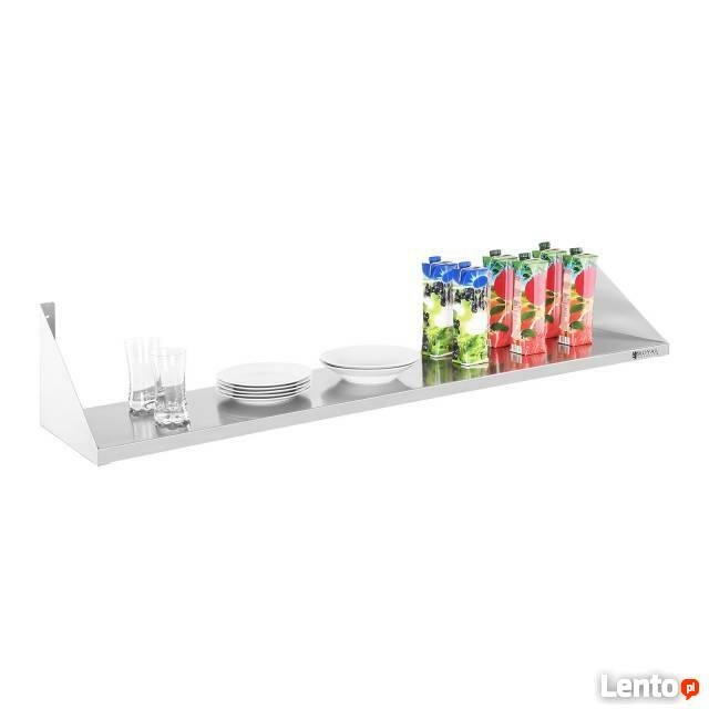 Wzmociona półka 150cm ze stali nierdzewnej wisząca