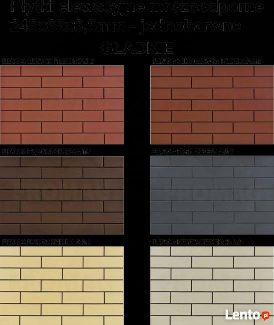 Elewacja PŁYTKI kolory SZARE BRĄZ MIODOWE GRAFIT FROMAG