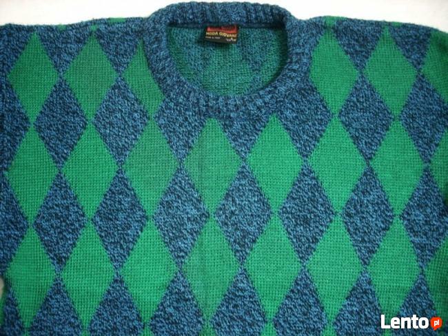 Gruby męski Ciepły sweter Vintage j Nowy S M