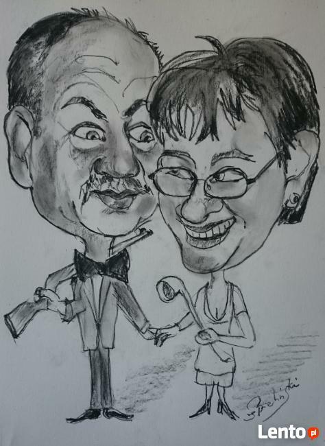 Maluje obrazy i kopie, rysuje portrety i karykatury ze zdjec