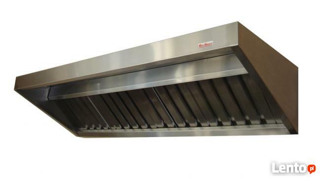 Okap gastronomiczny SG 125x70x40 Rura 3 metry Wysyłka