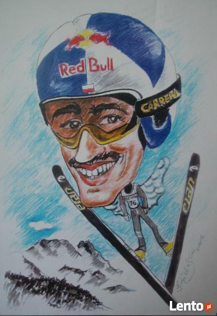 Maluje obrazy i kopie, rysuje portrety i karykatury ze zdjec