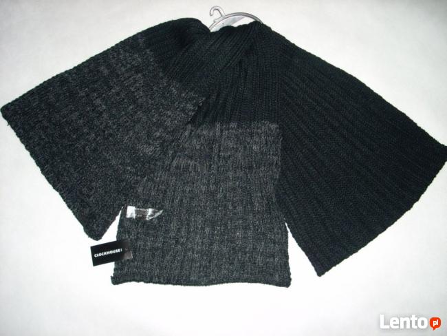 C&A super szalik GRANAT melanż i CZARNY NOWY