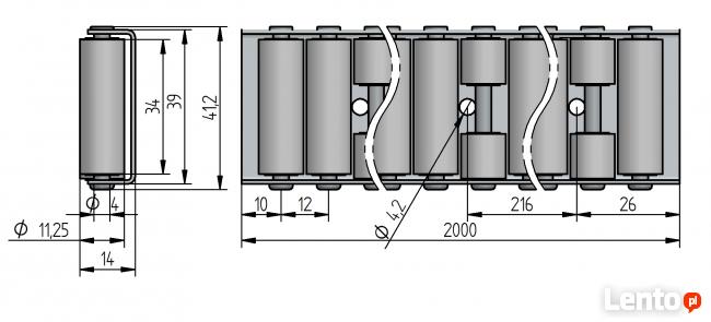 Listwa rolkowa typ 40B NAJNIŻSZA NA RYNKU! cena za metr