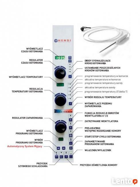 Piec sterowany elektronicznie 7x GN1/1 konwekcyjno parowy