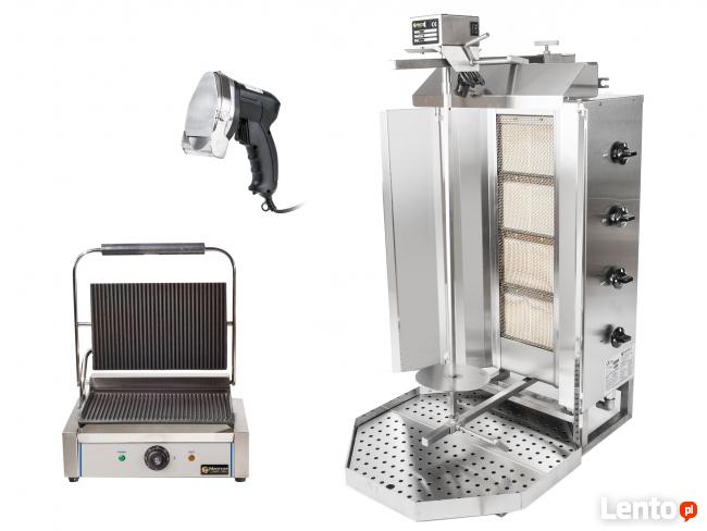 Zestaw xxl do kebaba opiekacz gazowy grill kontaktowy nóż