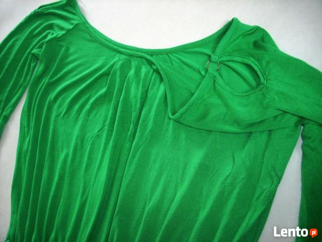 Tunika Bluzka marszczona wycięcia J NOWA 40 L 42 XL