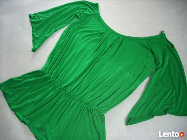 Tunika Bluzka marszczona wycięcia J NOWA 40 L 42 XL