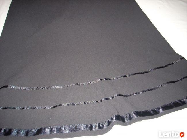 Czarna Spódnica Elegancka Ozdobiona j Nowa 42 XL