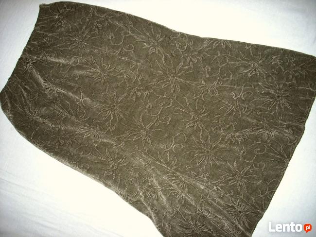 Długa Spódnica Khaki Welur 42 XL 40