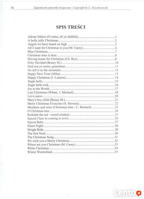Angielskie piosenki świąteczne - nuty 31 pios. nowe keyboard