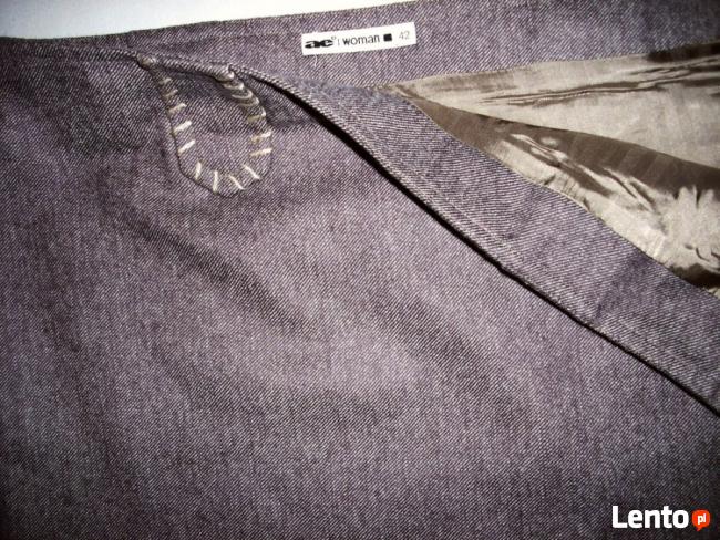 AE Woman Ciepła Spódnica Wełna Melanż 42 XL 44