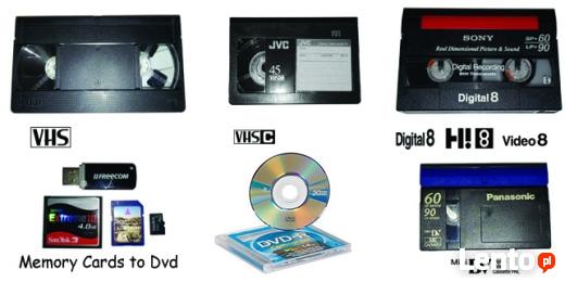 Montaż filmów, przegrywanie kaset na DVD, BD-R