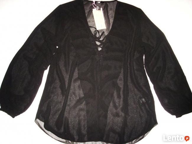 H&M Zwiewna Koszula z Falbanką Elegancka NOWA 34 XS 36 S