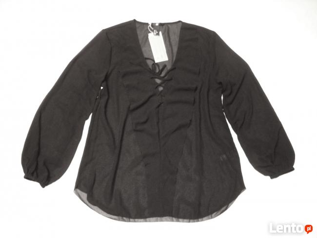 H&M Zwiewna Koszula z Falbanką Elegancka NOWA 34 XS 36 S