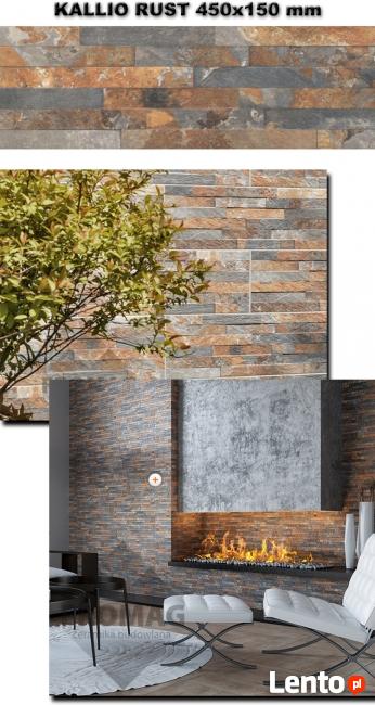 PŁYTKI ŚCIENNE KALLIO tar rust CREAM klinkier łupek FROMAG