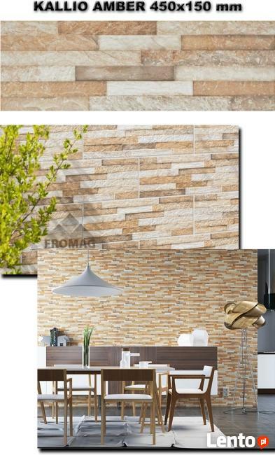 KALLIO płytki scienne ŁUPEK tar RUST terra CREAM FROMAG