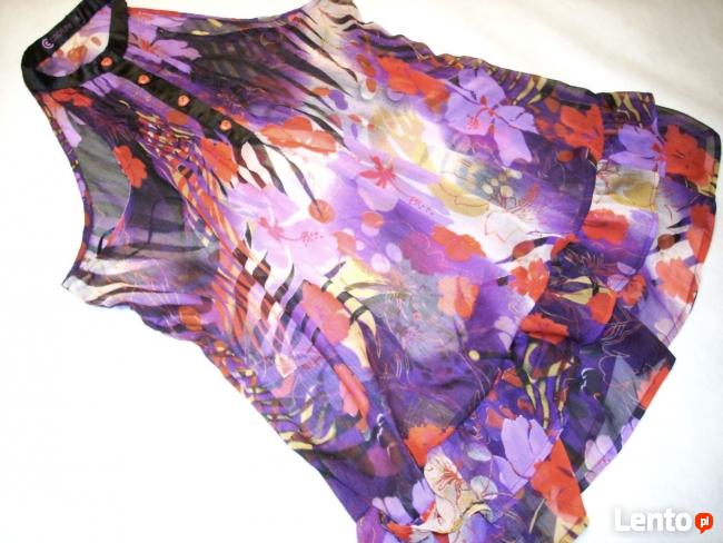 Capture Zwiewna Tunika z Falbanką j Nowa 42 XL