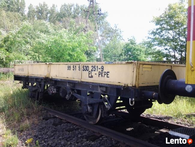 Przyczepa, wózek kolejowy PWM-10 do koparki dwudrożnej