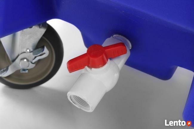 Termoizolacyjny pojemnik do transportu lodu kółka kranik