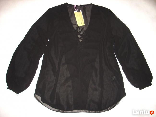 H&M Sznurowana Koszula Falbanka NOWA 40 L