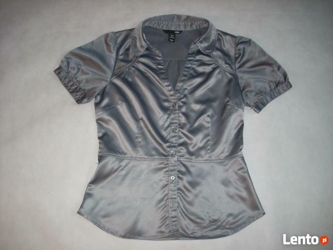 H&M koszula Elegancka Szara Satyna j NOWA 38 M