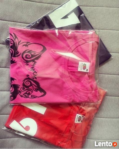 KOSZULKI z nadrukiem WARSZAWA PRAGA prawie od RĘKI :)