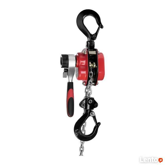 Kompaktowa wciągarka łańcuchowa 250 kg grzechotka torba