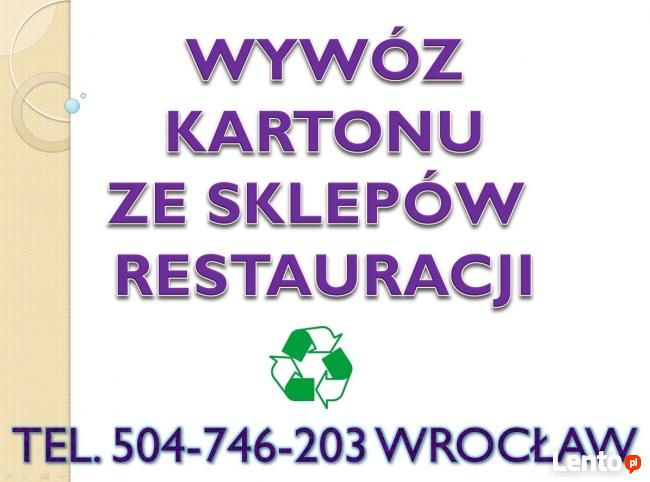 Wywóz kartonu tel. 504-746-203. Odbiór kartonów Wrocław