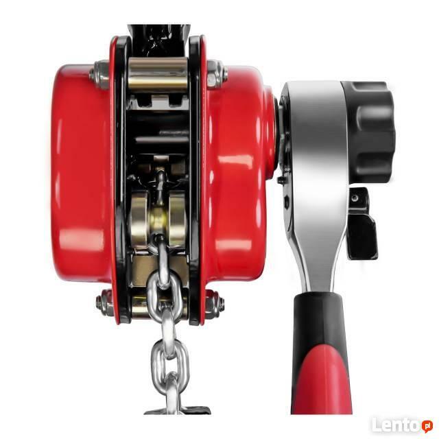 Kompaktowa wciągarka łańcuchowa 250 kg grzechotka torba