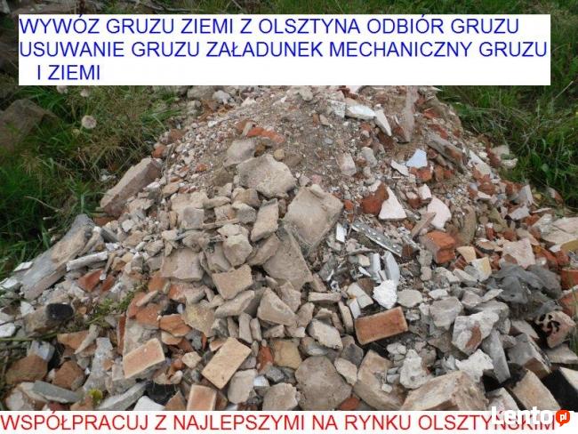 wywóz gruzu Olsztyn Dobre Miasto odbiór gruzu ziemi