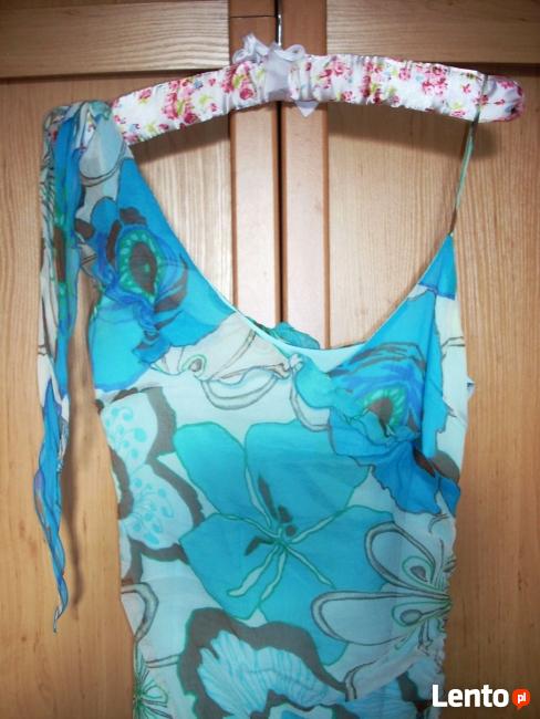 ZARA Jedwabna sukienka Falbanki 38 M