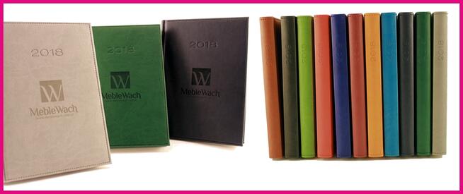 Kalendarze Terminarze 2026 książkowe z Twoim napisem, logo