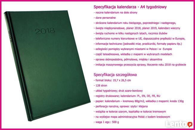 Kalendarze Terminarze 2026 książkowe z Twoim napisem, logo