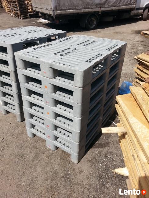 PALETA EURO H1 plastikowa szara używane H1 szare palety