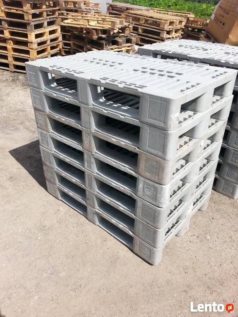 PALETA EURO H1 plastikowa szara używane H1 szare palety